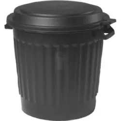 CAIXOTE DO LIXO 80L COM TAMPA BLOQUEÁVEL E PEGAS MONOBLOCO EDA