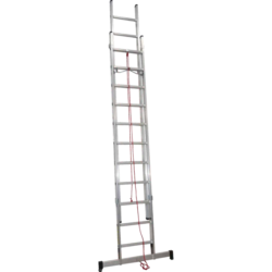 ESCADA DUPLA DE ALUMINIO C/ CORDA LIT PROFI 5+5 MT