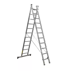 ESCADA DUPLA DE ALUMINIO C/ CORDA LIT PROFI 3.5+3.5 MT