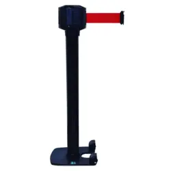 POSTE DE SINALIZAÇÃO SEPARADOR NEGRO COM CINTA VERMELHA RXLO1050BKRE - 10 METROS METALWORKS